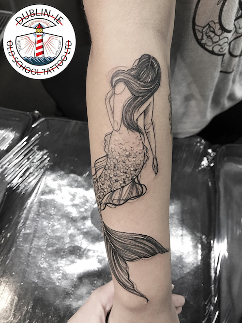 beautiful mermade tattoo